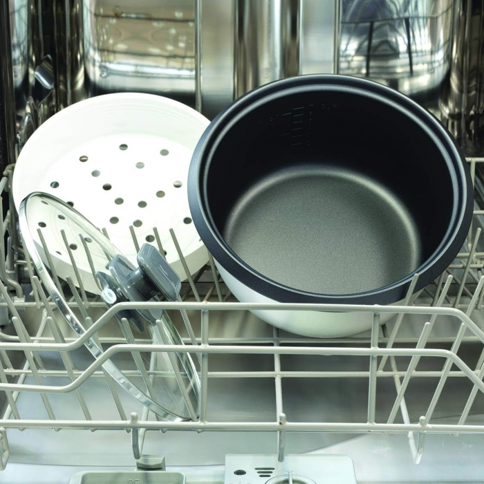 Russell Hobbs oală de gătit orez  0,8l inclusiv cuptor cu abur - inel de fierbere, funcție de menținere la cald, lingură pentru orez și pahar de măsurare, oală pentru legume și pește etc. - FOARTE BUN [5]