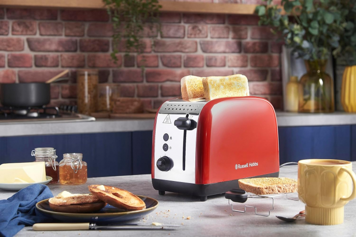 Russell Hobbs prăjitor de pâine [pentru 2 felii] Colours Plus oțel inoxidabil roșu - CA NOU [6]