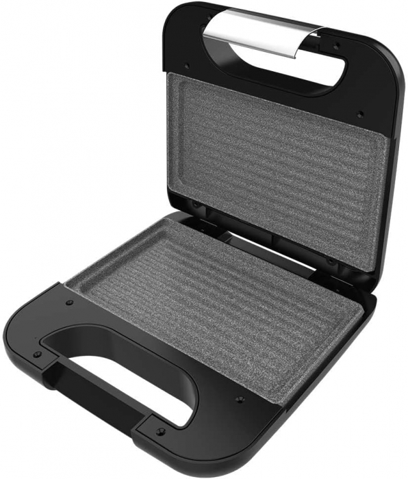 Sandwich-Maker Rock'nToast Grill+ Cecotec , putere de 800W, acoperire cu piatră RockStone, antiaderent, oțel inoxidabil- FOARTE BUN [2]