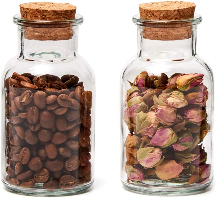 Set 20 Sticle de Sticlă cu Dop de plută, Ideal pentru Condimente și Decor - CA NOU [4]