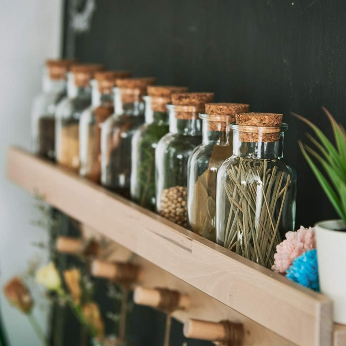 Set 20 Sticle de Sticlă cu Dop de plută, Ideal pentru Condimente și Decor - CA NOU [5]