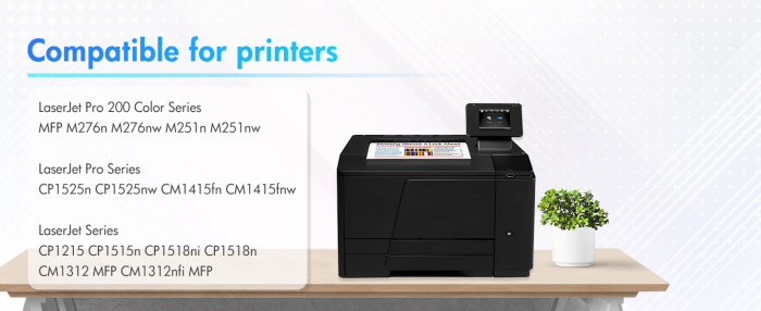 Set 4 Cartușe Toner Compatibile pentru Imprimante HP LaserJet Pro 200 Color MFP M276n, M276nw, M251nw și M251n -CA NOU [3]