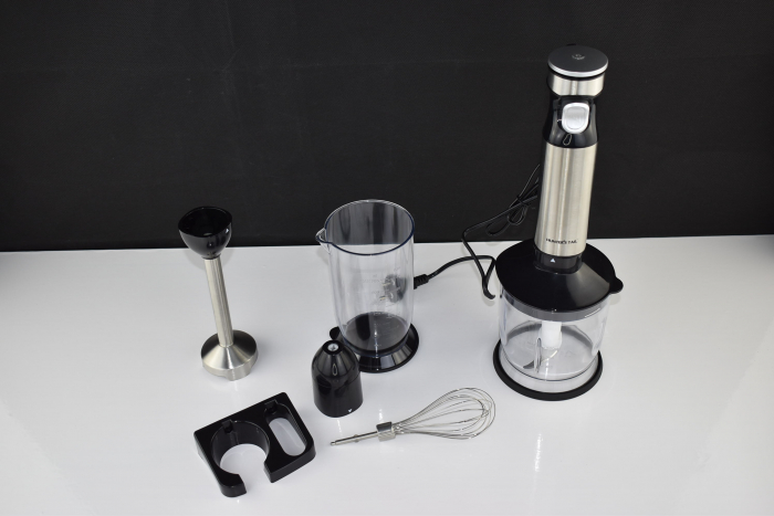 Mixer vertical 4 în 1 (tocător, mixer, recipient și tel), accesorii fără BPA, se pot spăla in mașina de spălat vase -FOARTE BUN [7]