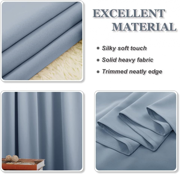 Set draperii Pony Dance, Albastru pal, 2 buc 175 x 140 cm [5]