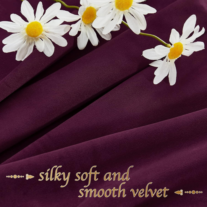 Set draperii Pony Dance, Violet (vin roșu), 2 buc 260 x 132, rejansă, [4]