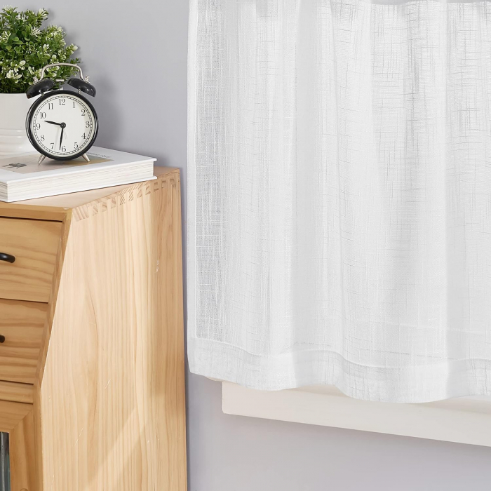 Set Perdele PONY DANCE Semi-transparent, alb 240 x 60 cm [5]