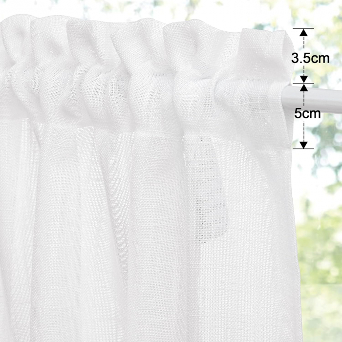 Set Perdele PONY DANCE Semi-transparent, alb 240 x 60 cm [3]