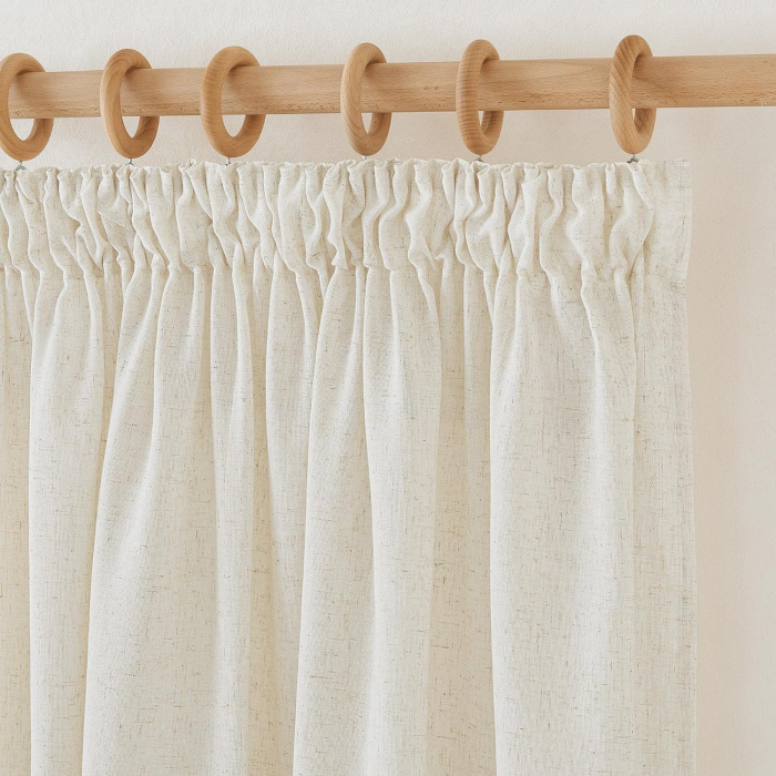 Set Perdele PONY DANCE Semi-transparent, crem, 160 x 140 cm , cu rejansă [2]