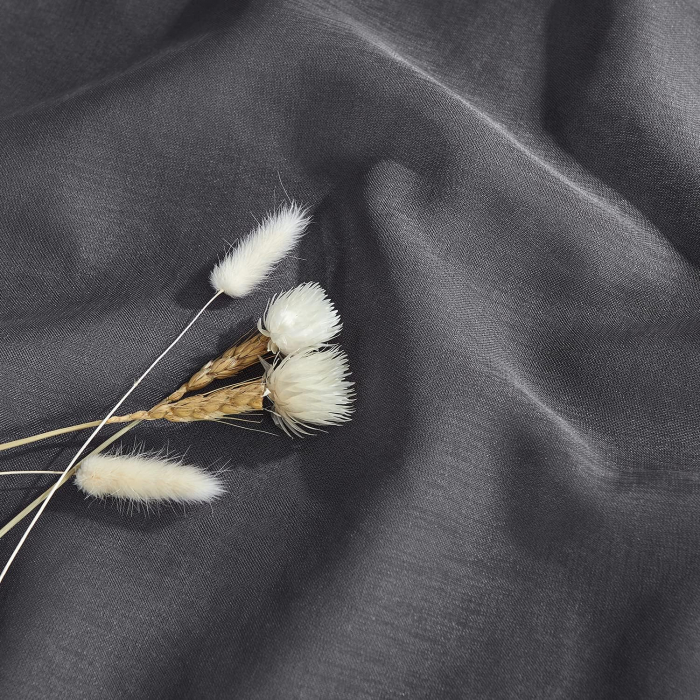 Set Perdele PONY DANCE Semi-transparent, gri închis 245 x B 140 cm , cu rejansă [4]