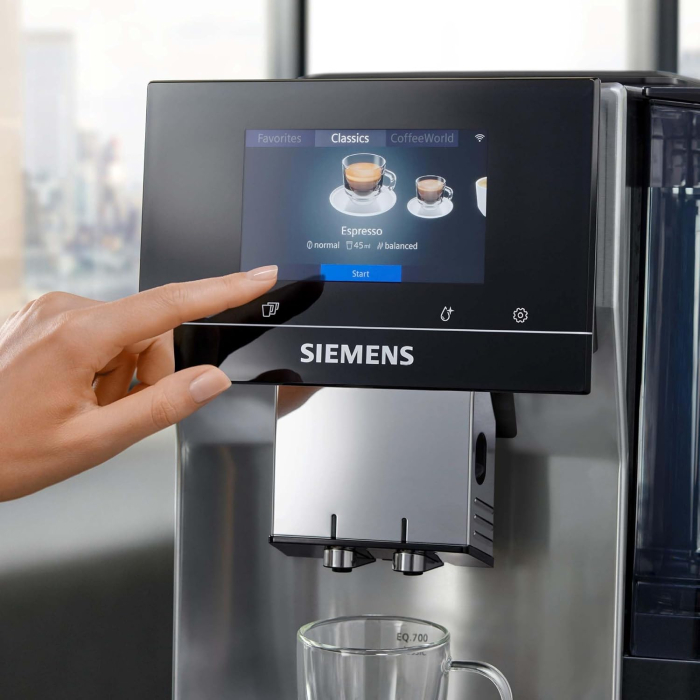 Siemens EQ.700 Classic TP705D01 – Espressor automat complet, control prin aplicație, ecran tactil intuitiv, până la 10 rețete de cafea personalizabile ca favorite, curățare automată cu abur, putere 15 [4]