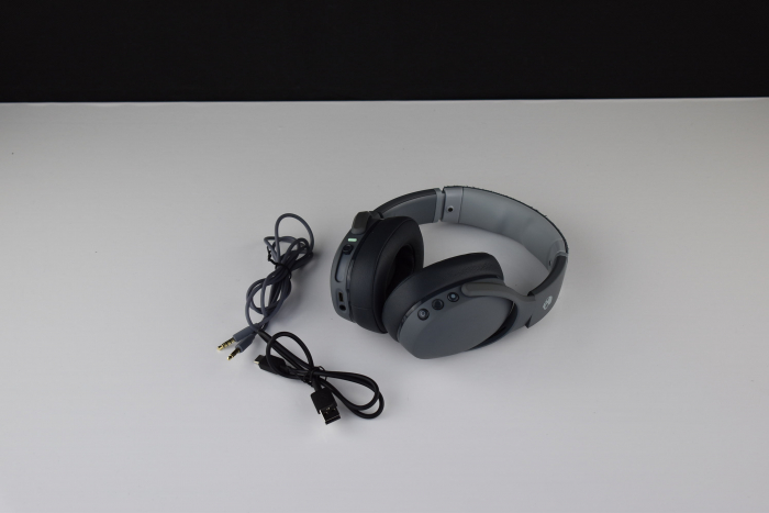 Skullcandy Crusher Evo Caști over-ear fără fir cu microfon, bass senzorial ajustabil, încărcare rapidă și autonomie de 40 de ore - Gri -BUN [2]