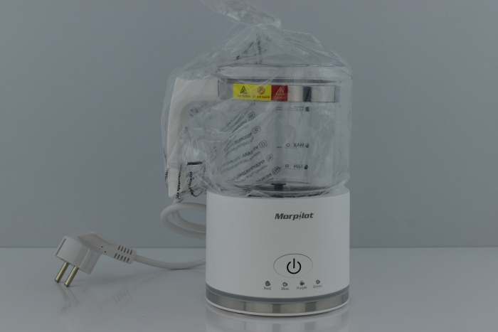 Spumator de lapte electric, 4 în 1 pentru lapte cald și rece, 600W, 500ml, vas de sticlă detașabil, design de latte, sticlă vizuală, oțel inoxidabil rezistent la mașină de spălat vase -CA NOU [7]