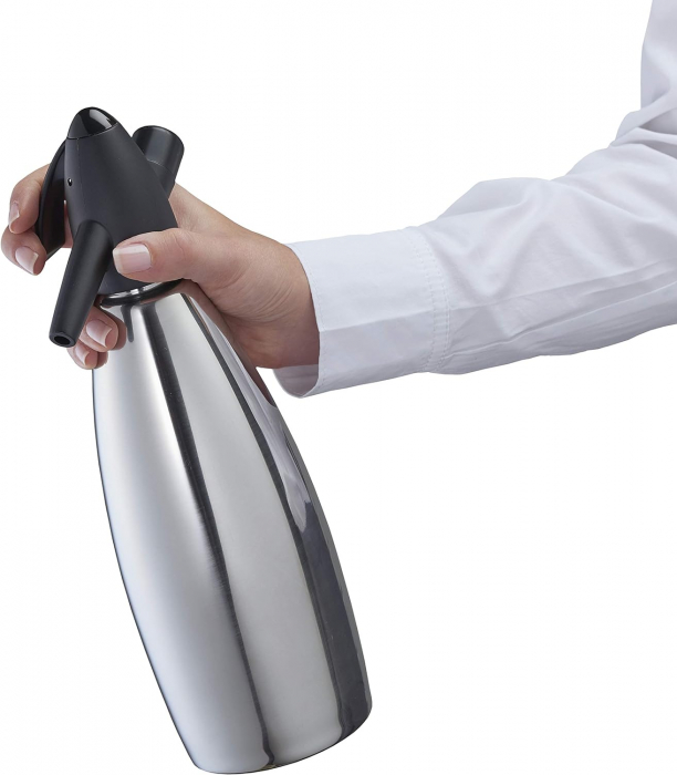 Sifon, Kayser cu bazin din oțel inoxidabil, 34 x 9 x 33 cm, 1 litru -CA NOU [3]