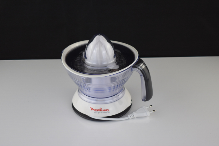 Storcător electric de fructe Moulinex PC300B10, metal plastic, alb/negru - CA NOU [7]