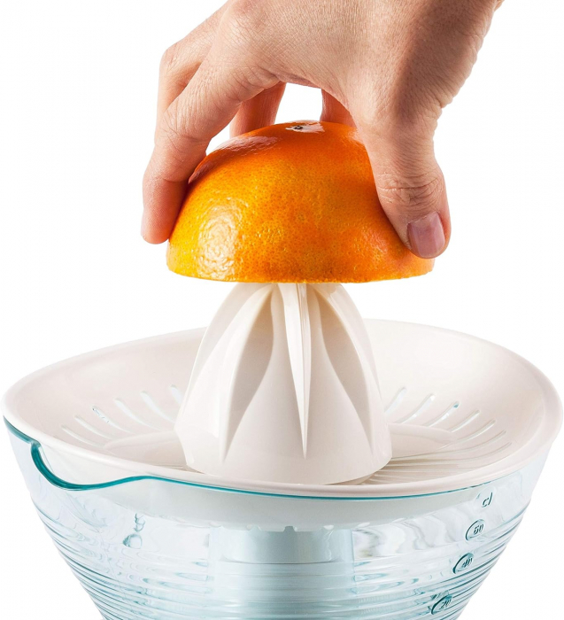 Storcător electric de fructe Moulinex PC300B10, metal plastic, alb/negru - CA NOU [6]