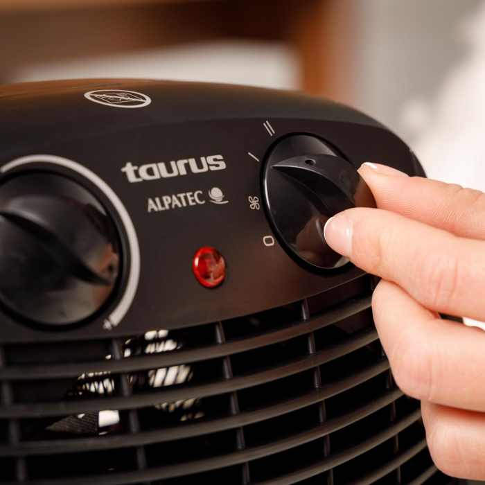 Taurus Alpatec New Gobi - Aerotermă electrică | 2000W | 2 intensități | Termostat reglabil | Protecție termică de siguranță | Indicator luminos | Mâner de transport | Negru. -Foarte bun [2]