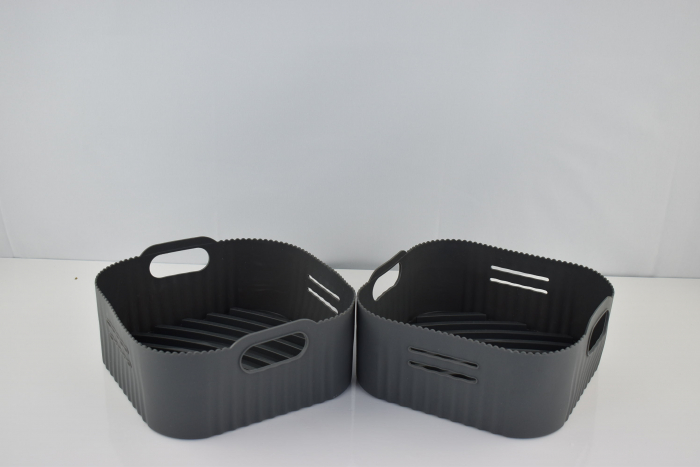 Tavă din silicon  21cm pentru friteuza cu aer cald, 2 bucăți accesorii Airfryer XL din silicon pentru Philip XL 6,2L, COSORI 5,5L/4,7L, Cecotec 6L, reutilizabile în loc de hârtie de copt - FOARTE BUN [7]