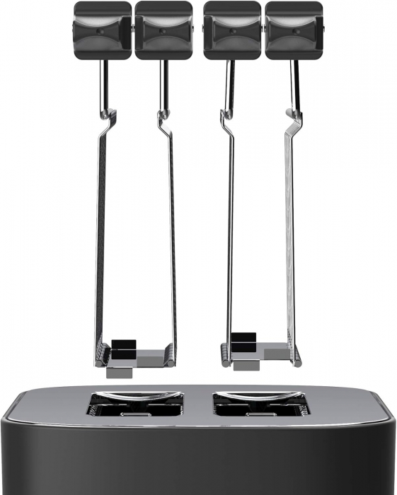 TostaMaxi Imetec, Toaster cu 2 Fante Extra Mari și Cleme pentru Pâine Extra Grosă, 10 Nivele de Rumenire, Timer cu Oprire Automată, Sertar pentru Miezuri, 600W [6]