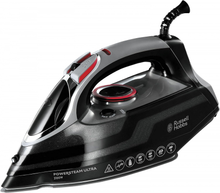 Fier de călcat cu abur Russell Hobbs Power, 3100W, abur 70 g/min, abur suplimentar 210 g/min, 350ml, talpă ceramică, funcție de auto-curățare și pulverizare, anti-calcar, oprire picurare - FOARTE BUN [0]