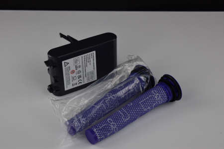 Acumulator Morpilot este compatibilă cu aspiratoarele Dyson V7 SV11 Animal, Motorhead, Pro, Trigger+, Fluffy, Matress Plus și include 2 filtre. 21.6V și 4600mAh [3]