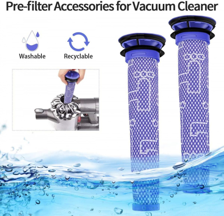 Acumulator Morpilot este compatibilă cu aspiratoarele Dyson V7 SV11 Animal, Motorhead, Pro, Trigger+, Fluffy, Matress Plus și include 2 filtre. 21.6V și 4600mAh [2]