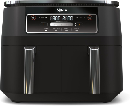 APARATE DE GATIT CU AER CALD - Airfryer Ninja Foodi DualZone AF300, 2400W, 7.6L, 6 Funcții – Gătire Dublă și Rapidă