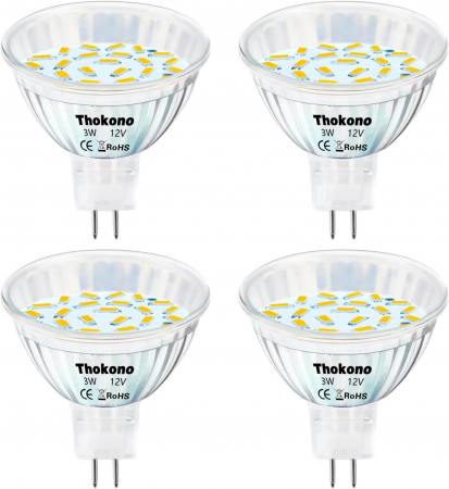 Becuri LED Thokono MR16 GU5.3, alb cald 2700K, 3W (înlocuiește becurile halogen de 20W) - CA NOU [0]