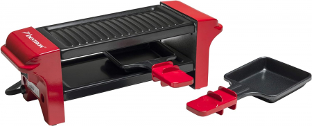 Bestron Raclette pentru 1 până la 2 persoane, mini grătar de masă cu două tăvi și două spatule din lemn, 350W -FOARTE BUN [1]