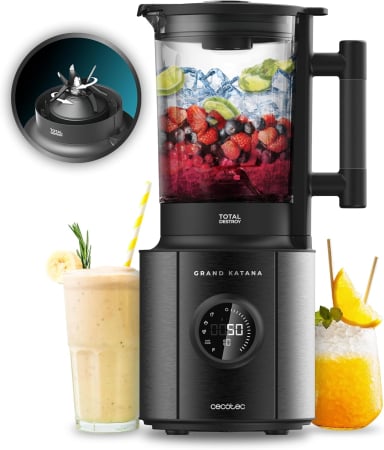 BLENDERE & TOCĂTOARE - Blender Cecotec Grand Katana 2700Max, 8 lame, recipient din sticla, 1,8 L