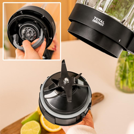 Blender Cecotec Grand Katana 2700Max, 8 lame, recipient din sticla, 1,8 L [5]