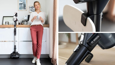 Bosch Unlimited 7 BSS711W – Aspirator de mână fără fir, fără sac, cu baterie de schimb, tub flexibil, filtru de igienă, duză XXL pentru tapițerie, iluminare LED, mod Turbo, culoare albă [2]