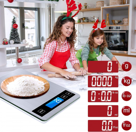 Cantar de Bucătărie Digital - 15 kg  Precizie | USB/Baterie - CA NOU [3]