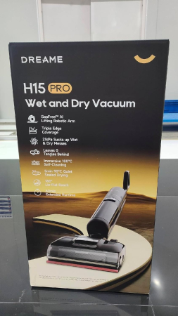 Dreame H15 Pro – Aspirator umed/uscat, braț robot AI cu coborâre GapFree, capac în 3 piese, aspirare 21 000 Pa, fără spații necurățate, spălare temeinică cu perii la 100 °C, 5 min, uscare la 90 °C [5]