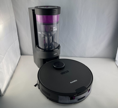 EUREKA E10s DE – Robot aspirator și mop + Stație de aspirare fără sac Multi-Cyclone (4000 Pa, detectare covoare și ridicare mop, navigație LiDAR, ideal împotriva părului de animale [7]