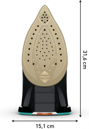 Fier de calcat Tefal FV9844E0 Ultimate Pure, 3200 W, Talpa Durilium AirGlide Autoclean, jet de aburi 250gr/min, Micro-Calc Filter 2in1, Negru/Bleu [1]