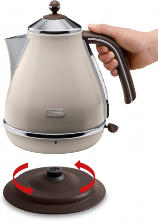 Fierbător de apă De'Longhi Icona Vintage KBOV2001.BG - 1,7 l cu indicator de nivel al apei și bază rotativă la 360° - BUN [2]