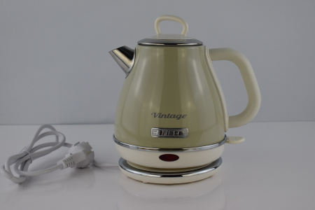 Fierbător electric retro Ariete Vintage 2868, bază wireless 360°, oprire automată, capacitate 1 L, oțel inoxidabil, 1600 W, bej -CA NOU [5]