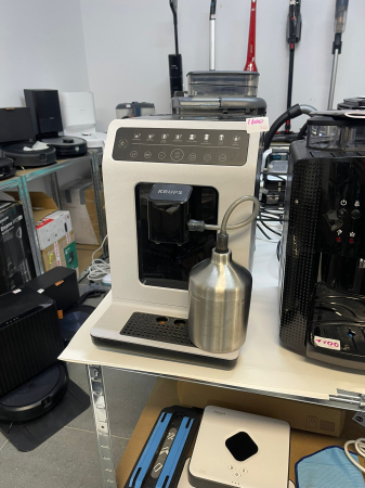 Krups EA897A Evidence ECOdesign – Espressor automat, funcție One-Touch Cappuccino, design ecologic, control tactil, personalizabil, grup de infuzare metalic, durabil, culoare alb / ardezie [9]