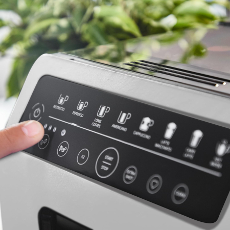 Krups EA897A Evidence ECOdesign – Espressor automat, funcție One-Touch Cappuccino, design ecologic, control tactil, personalizabil, grup de infuzare metalic, durabil, culoare alb / ardezie [6]