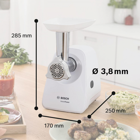 Mașină de tocat carne Bosch, electrică, 1500 W, 2 site, 1 treapta de putere, 1.7 kg/min - FOARTE BUN [1]