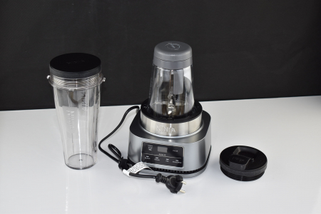 Mixer Ninja Foodi Power Nutri 2 în 1 BLANDER & MIXER Programe Automate, recipient de 700 ml și Bol de 400 ml cu Amestecător Puternic, 1100W, Argintiu - CA NOU  [3]