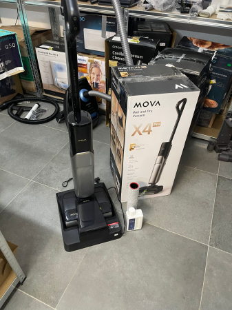 Mova X4 Pro – Aspirator umed/uscat, funcție mop cu apă caldă, perie anti-încurcare, auto-curățare la 100 °C, putere de aspirare 20 kPa, stație de andocare push-in, cap de perie cu LED, curățare dublă [8]