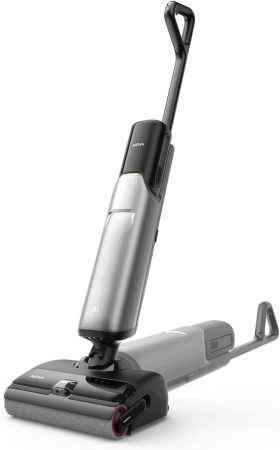 CASĂ - Mova X4 Pro – Aspirator umed/uscat, funcție mop cu apă caldă, perie anti-încurcare, auto-curățare la 100 °C, putere de aspirare 20 kPa, stație de andocare push-in, cap de perie cu LED, curățare dublă