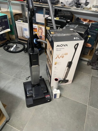Mova X4 Pro – Aspirator umed/uscat, funcție mop cu apă caldă, perie anti-încurcare, auto-curățare la 100 °C, putere de aspirare 20 kPa, stație de andocare push-in, cap de perie cu LED, curățare dublă [7]