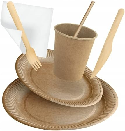 Pachet Catering, veselă de unica folosinta, 30 de persoane din carton, Grătar, Petreceri, Picnic -CA NOU [0]