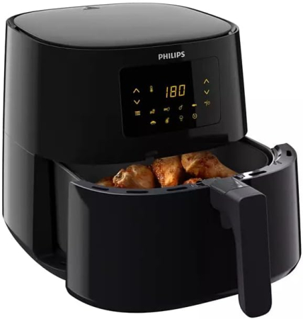 Philips Essential Airfryer XL HD9270/90 – Friteuză cu aer cald Rapid Air, 6,2 L, 2000 W, 5 porții, negru [2]