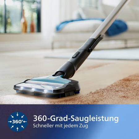 philips Series 8000 Aqua – aspirator fără fir 2-în-1 cu funcție de spălare, până la 80 min autonomie, duză cu aspirație 360°, model XC8147/01 [3]