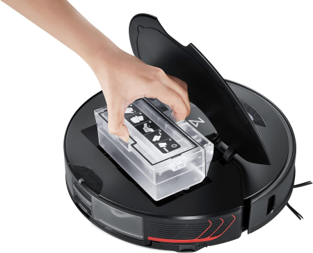 Roborock S7 MaxV – Robot aspirator și mop, putere de aspirare 5100 Pa, evitare obstacole cu AI 3D, sistem de spălare cu vibrații sonore, detectare covoare, autonomie 180 minute, rezervor praf 400 ml / [1]