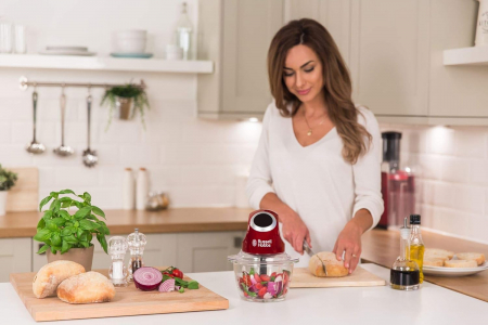 Robot de Bucătărie Russell Hobbs 24730-56 Desire, 2 Viteze, Roșu/Negru 200W - CA NOU [5]