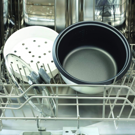 Russell Hobbs oală de gătit orez  0,8l inclusiv cuptor cu abur - inel de fierbere, funcție de menținere la cald, lingură pentru orez și pahar de măsurare, oală pentru legume și pește etc. - FOARTE BUN [4]
